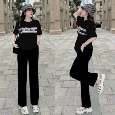 Sét đồ bộ nữ quần ống suông phối áo form rộng thun cotton cao cấp mẫu mới bao đẹp có bigsize bộ mặc nhà sét bộ đi chơi