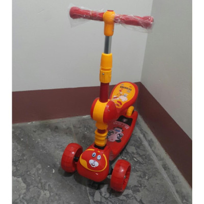 Xe Trượt Scooter Ghế Ngồi Có nhạc Có đèn kiêm xe chòi chân 2 trong 1.