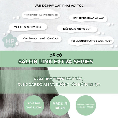 Dầu Gội Đầu Phục Hồi Tóc Hư Tổn Salon Link Chiết Xuất Nho Chardonnay Salon Link Extra Shampoo Chardonnay 1000mL 