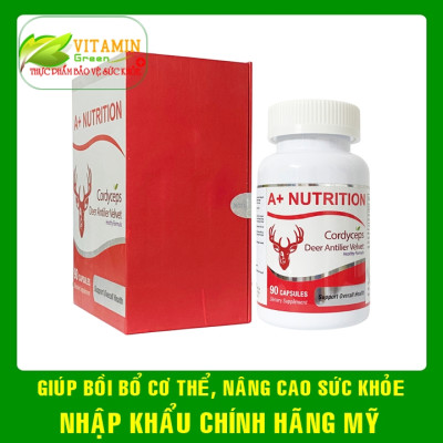  Viên uống đông trùng hạ thảo Nhung hươu A+ Nutrition Codysceps Deer | Nhập Khẩu chính hãng Mỹ