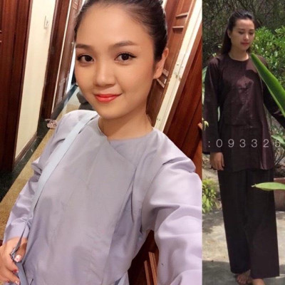 ĐỒ LAM ĐI CHÙA Đồ Đi Chùa# Vạt Hò Nút Thắt Vải Kate Mịn