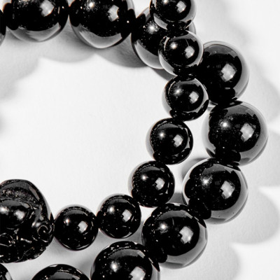 Cặp Vòng Tay Phong Thủy Nam & Nữ Đá Obsidian (8mm, 12mm) mệnh Thủy, Mộc Ngọc Quý Gemstones