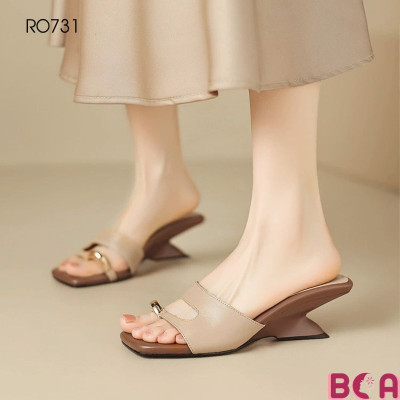 [THANH LỊCH - THOẢI MÁI] Dép Guốc Đế Xuồng Xỏ Ngón Cao Gót 5p RO731 ROSATA Đi Làm - Đi Chơi Đều Thoải