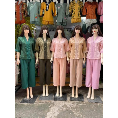 ĐỒ LAM ĐI CHÙA #Mã Freeship Xtra RP028# Lụa Phối Gấm Cao Cấp