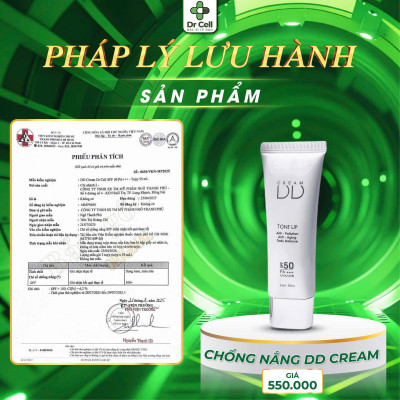Kem Chống Nắng DD Cream DR CELL 50ml chống nắng bảo vệ da, dưỡng ẩm, nâng tone da - Hàng Chính Hãng