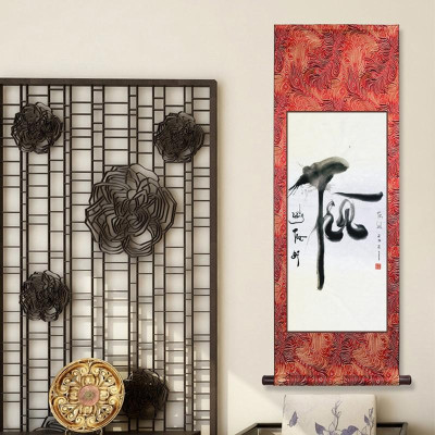 Biểu lụa gấm cao cấp bồi giấy xuyến trục gỗ nhiều cỡ, nhiều màu dùng viết thư pháp & vẽ tranh mỹ thuật