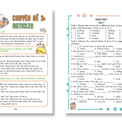 Sách - Combo Sổ Tay Hack Kiến Thức Toán Anh 7 & Đề Cương Toán Văn Anh 7 SKETCHNOTE (WU)