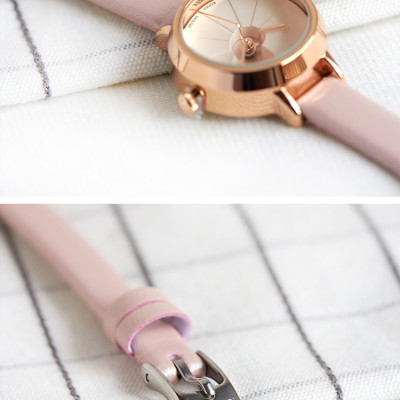 Đồng Hồ Nữ Julius Hàn Quốc JA979C Dây Da Cá TÍnh Màu Hồng