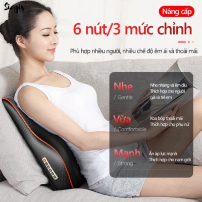Gối massage vai gáy toàn thân đa năng cao cấp, Máy massage vai gáy