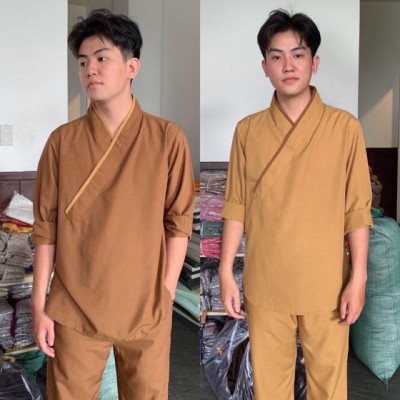 ĐỒ LAM ĐI CHÙA Chéo Nhật Nam Vải Kate