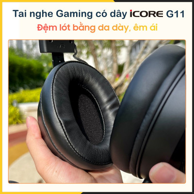 Tai nghe chụp tai Gaming có dây iCore G11 - Hàng Chính Hãng