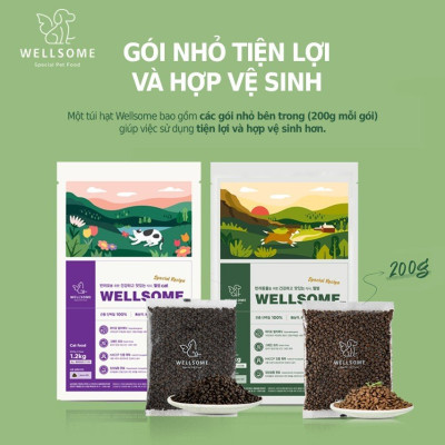 Thức ăn hạt cho chó WELLSOME 100% protein côn trùng 1,2kg
