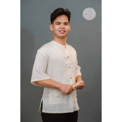 [Đặt May] Áo lẻ bà ba nam vải tafta ép cao cấp, may riêng theo yêu cầu