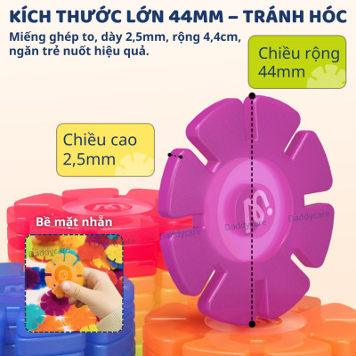 Bộ Lắp Ghép Cho Bé 3D Mideer Translucent Color Snowflake Blocks 200 Bông Tuyết Phát Triển Trí Tuệ