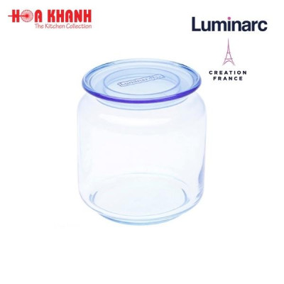 Combo 3 hũ thủy tinh Luminarc Rondo Blue 0,5L - 0,75L - 1L
