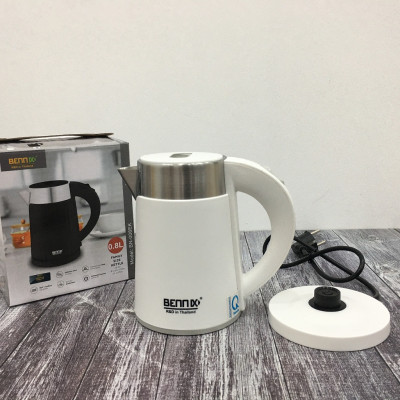 Ấm Đun Nước Siêu Tốc 2 Lớp Inox 304 Bennix BN-008EK (800ml)- Hàng Chính Hãng