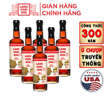 Đặc Sản Phan Thiết - NướC MắM Nhỉ Làng Chài Xưa Truyền Thống Nhãn Đỏ Thùng 6 Chai Thủy Tinh 500Ml Cốt Nhỉ Đặc Biệt Vị Đậm Đà Gu Ông Bà Xưa Nước Mắm Nguyên Chất Sạch Nước Mắm Nhĩ Từ Thùng Lều Gỗ 100% Cá Cơm Tươi Muối Tinh Khiết Không Chất Bảo Quản