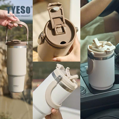 Cốc giữ nhiệt TYESO bằng thép không gỉ 304 Giữ nhiệt 12 tiếng, nhiều loại dung tích - Hàng chính hãng