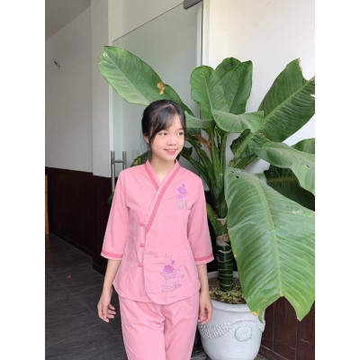 Đồ Lam Đi Chùa # Tim Viền