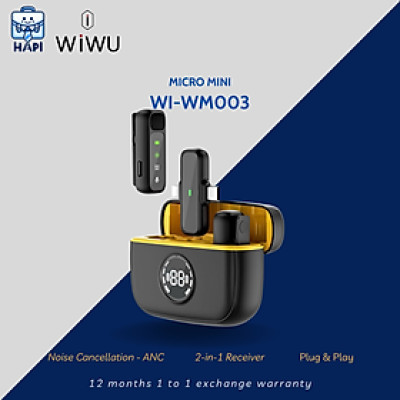 Micro mini không dây hàng chính hãng WiWU 2-in-1 Wi-WM003, Type C + L, hộp sạc tiện lợi