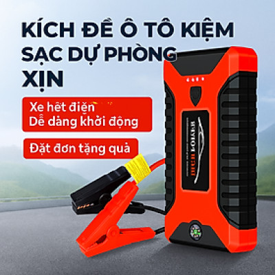 Bộ Kích Đề Nổ Ô Tô Kiêm Sạc Dự Phòng Có Đèn Pijn Nhật Bản Loại Xịn – Cứu Hộ Xe Nhanh Chỉ Trong 3 Giây! ĐÈN TRANG TRÍ