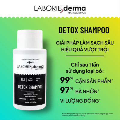 Dầu gội thải độc, loại bỏ tích tụ hoá chất LABORIE derma Detox Shampoo 250ml
