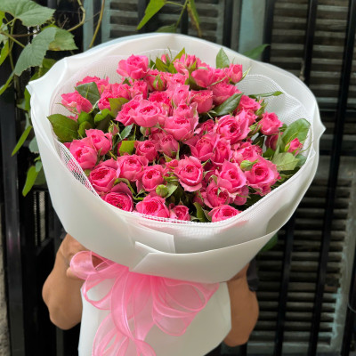 [Hoa tươi 100%] Bó hoa hồng chùm Sofia - tùy chọn màu giấy gói, miễn phí thiệp tặng kèm cùng lời nhắn