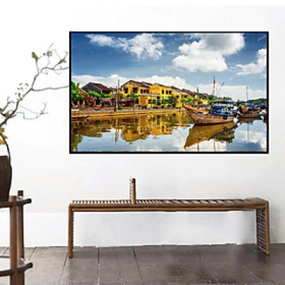 (HCM) Tranh treo tường tráng gương phố cổ Hội An kèm đinh 3 chân, dễ treo