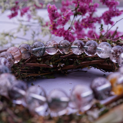 Vòng tay phong thủy đá Thạch Anh Ưu Linh Ngũ Sắc, Vòng tay đá Thạch Anh Ưu Linh Ngũ Sắc VIP cao cấp