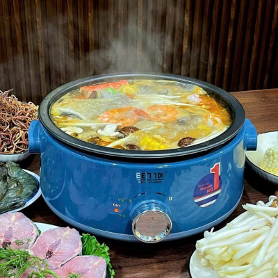 Nồi lẩu điện đa năng lòng nồi nhấc rời 5L BENNIX BN-538EGP,Hàng chính hãng Bảo hành 12 tháng