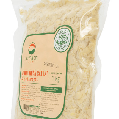 Combo 2 bịch hạnh nhân cắt lát FAMINUTS túi 1KG làm bánh, nấu sữa