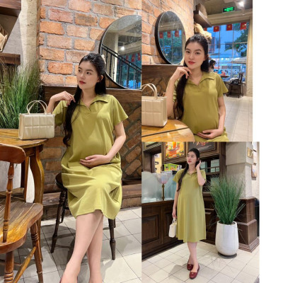 Đầm bầu Polo thun tăm dáng dài trẻ trung, năng động đi làm, đi chơi Nữ  Women