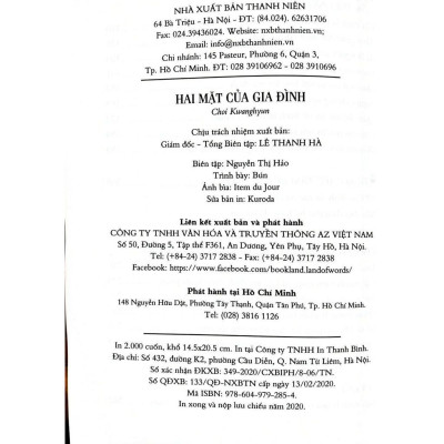 Sách  Hai mặt của gia đình - Skybooks - BẢN QUYỀN