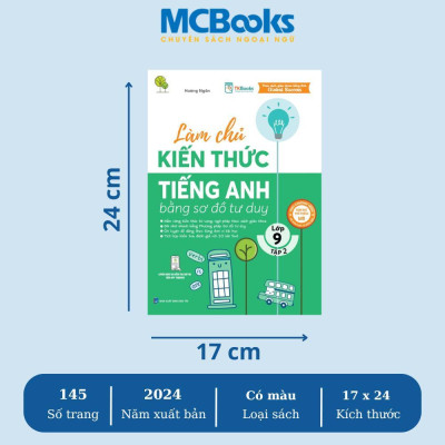 Sách - Làm Chủ Kiến Thức Tiếng Anh Bằng Sơ Đồ Tư Duy - Lớp 9 Tập 2 - MCBooks