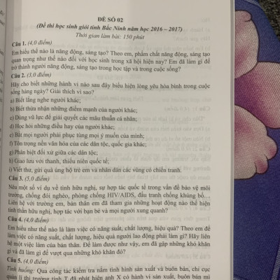 Tuyển chọn đề thi học sinh giỏi 9 và ôn luyện thi vào lớp 10 THPT môn Giáo Dục Công Dân