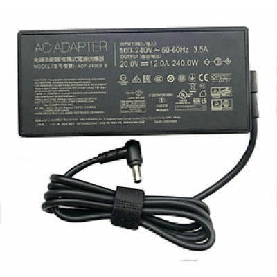 Sạc dành cho Laptop Charger For Asus ROG Zephyrus S17 GX701LWS GX701LV 20V 12A 240W 6.0*3.7mm kèm dây nguồn - Hàng nhập khẩu