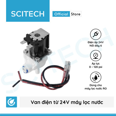 Van điện từ 24V, 36V nối nhanh kèm dây điện dùng trong máy lọc nước - Hàng chính hãng