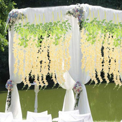 Bó 12 cành tử đằng giả - 1 cành 3 nhánh - dài 100cm - Nhiều loại màu - Dây leo hoa tử đằng giả - Cây giả, hoa lụa trang trí nhà cửa