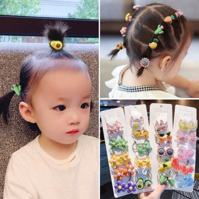 Set 10 thun cột tóc nhiều hình ngộ nghĩnh xinh xắn , dễ thương hoa quả hoạt hình thú cưng - ( Giao mẫu ngẫu nhiên )