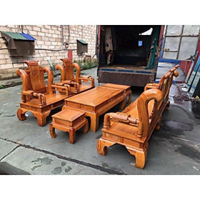 Bộ bàn ghế Tần Thủy Hoàng gỗ gõ đỏ