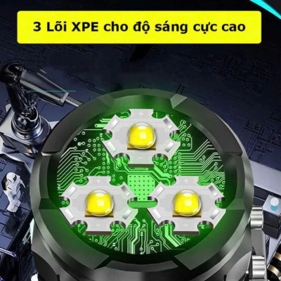 Đèn Pin Cầm Tay Siêu Sáng Mini Có Sạc USB Chiếu Xa 5 Chế Độ Sáng, Pin Trâu Chống Thấm Nước, Tiện Dụng – Hàng Nhập Khẩu