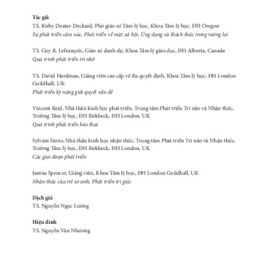 Tâm Lý Học Toàn Thư - Tâm Lý Học Phát Triển