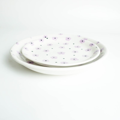 Dĩa tròn sâu 02 (22 cm) - Họa tiết Li Ti