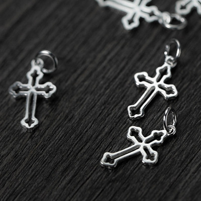 Combo 3 cái charm bạc thánh giá mặt treo - Ngọc Quý Gemstones