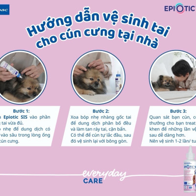Dung dịch vệ sinh tai chó Epiotic (Virbac, Úc, mẫu mới)