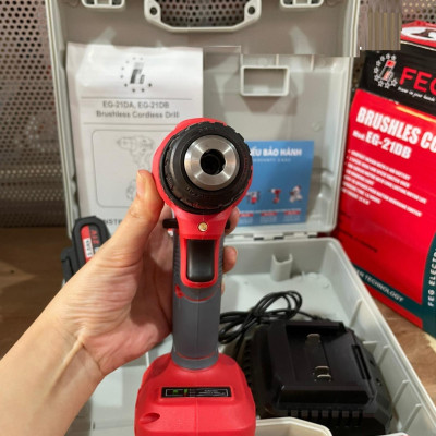 MÁY KHOAN VẶN VÍT DÙNG PIN 21V FEG EG-21DB - HÀNG CHÍNH HÃNG