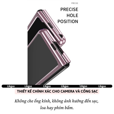 Ốp Lưng Mạ Viền Cao Cấp Cho Samsung Galaxy Z Fold 7 hiệu Likgus Platinum – Chống Sốc, Chống Trầy, Trong Suốt Sang Trọng, Siêu Mỏng Nhẹ - Hàng nhập khẩu