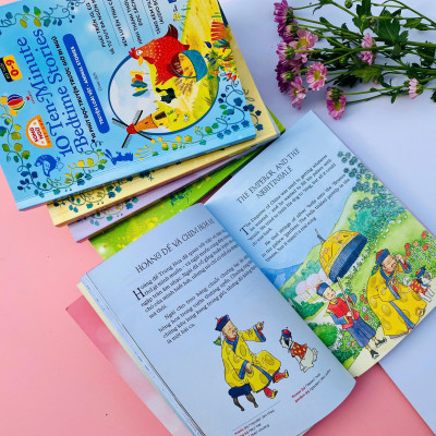 Sách - 10 Ten-Minutes Bedtime Stories - 10 Phút Đọc Truyện Trước Giờ Đi Ngủ - Folktales - Truyện Dân Gian - Song Ngữ Việt-Anh