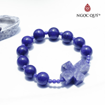 Vòng chuỗi mân côi đá lapis lazuli 10mm mệnh thủy, mộc - Ngọc Quý Gemstones