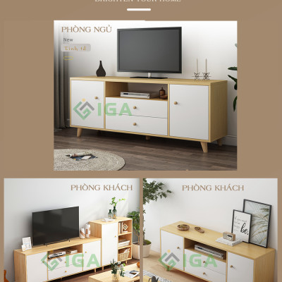 Kệ Tivi Phòng Khách IGA Hiện Đại Dễ Dàng Kết Hợp Với Ghế Sofa và Bàn Trà - GP142